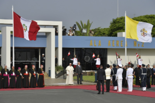 2-Viagem Apostólica ao Peru: Cerimônia de boas-vindas