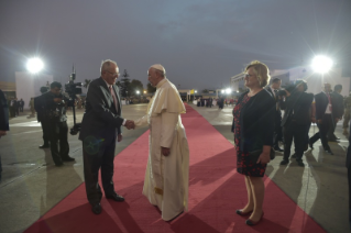 1-Viaje apostólico a Perú: Ceremonia de despedida