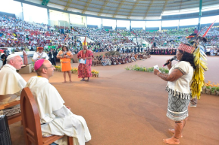 18-Apostolic Journey to Peru: Meeting with indigenous people of the Amazon Region 