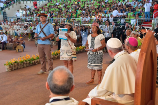 17-Apostolische Reise nach Peru: Begegnung mit Repräsentanten der Völker Amazoniens