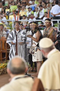 16-Apostolic Journey to Peru: Meeting with indigenous people of the Amazon Region 