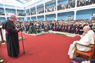 9-Viaje apostólico a Perú: Encuentro con sacerdotes, religiosos, religiosas y seminaristas de las circunscripciones del norte