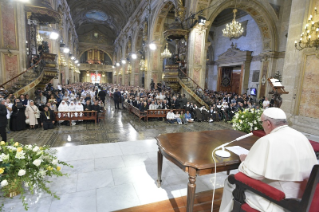 12-Viaje apostólico a Chile: Encuentro con los sacerdotes, religiosos/as, consagrados/as y seminaristas