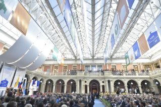 6-Viaggio Apostolico in Cile: Visita alla Pontificia Universit&#xe0; Cattolica del Cile