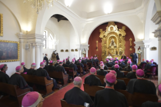 4-Viaje apostólico a Perú: Encuentro con los obispos