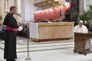 0-Pastoral visit to the diocese of Palermo: Meeting with the clergy, religious and seminarians