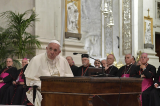 13-Pastoralbesuch in der Diözese Palermo: Begegnung mit dem Klerus, Ordensleuten und Seminaristen