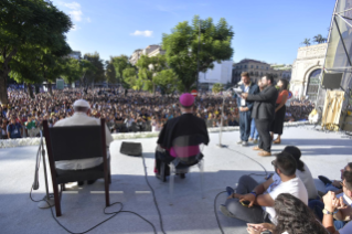 7-Visita Pastoral à Diocese de Palermo: Encontro com os jovens 