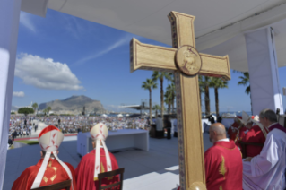 23-Visita pastoral a la diócesis de Palermo: Santa Misa en la memoria litúrgica del beato Pino Puglisi