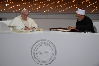 3-Documento sobre la  “Fraternidad humana por la paz mundial y la convivencia común” firmado por Su Santidad el Papa Francisco y el Gran Imán de Al-Azhar, Ahamad al-Tayyeb