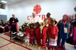 9-Viaggio Apostolico in Marocco: Incontro con i migranti  