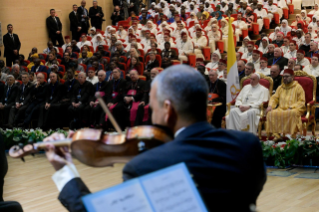 3-Viaje apost&#xf3;lico a Marruecos: Visita al Instituto <br>Mohamed VI para la formación de imanes, predicadores y predicadoras