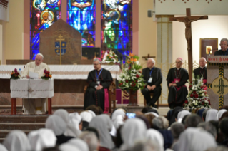 2-Apostolische Reise nach Marokko: Begegnung mit Priestern, Ordensleuten, Personen des geweihten Lebens und dem Ökumenischen Kirchenrat