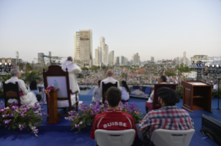 23-Apostolic Journey to Panama: Welcome ceremony and opening of WYD at Campo Santa Maria la Antigua &#x2013; Cinta Costera