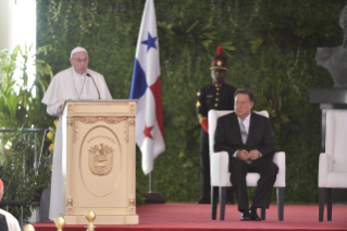 11-Apostolische Reise nach Panama: Begegnung mit den Vertretern der Regierung und des öffentlichen Lebens sowie mit dem Diplomatischen Korps 