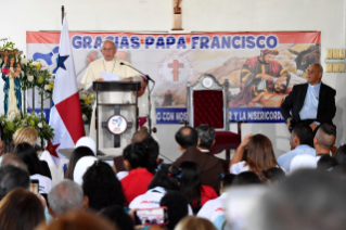 6-Viagem Apostólica ao Panamá: Visita à Casa-Família "Bom Samaritano"