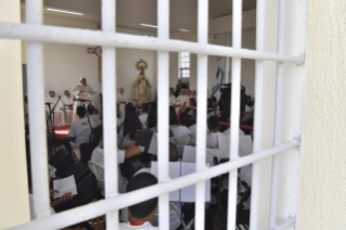 1-Voyage apostolique au Panama : Liturgie pénitentielle avec les jeunes privés de liberté au Centro de Cumplimiento de Menores Las Garzas de Pacora