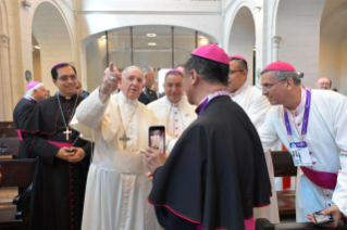 1-Apostolic Journey to Panama: Meeting with central american Bishops