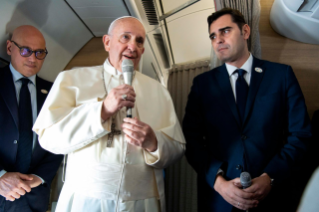 10-Apostolische Reise nach Panama: Grussworte des Heiligen Vaters an die Journalisten auf dem Flug nach Panama
