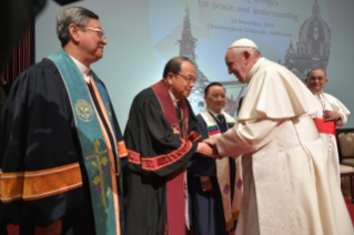 8-Apostolische Reise nach Thailand: Begegnung mit den christlichen Religionsführern und denen anderer Religionen 