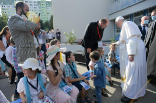 7-Apostolic Journey to Slovakia: Private Visit to the “Bethlehem Center” 