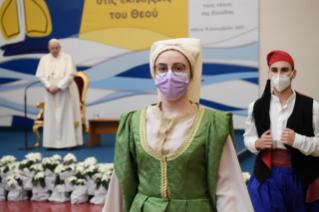 7-Apostolic Journey to Cyprus and Greece: Meeting with young people 