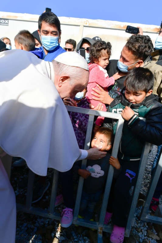 Papa, en Lesbos