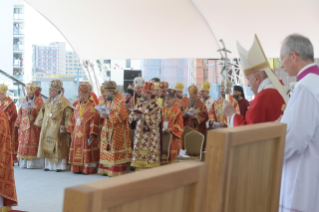 7-Viaje apostólico a Eslovaquia: Divina liturgia de San Juan Crisóstomo presidida por el Santo Padre