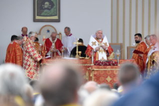23-Viaje apostólico a Eslovaquia: Divina liturgia de San Juan Crisóstomo presidida por el Santo Padre