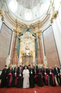1-Voyage apostolique en Slovaquie : Moment de prière avec les évêques 