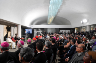 9-Viaje apostólico a Canadá: Encuentro con las autoridades civiles, los representantes de los pueblos indígenas y el Cuerpo Diplomático
