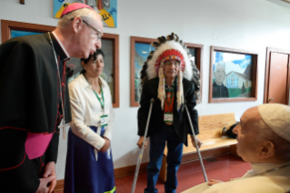 8-Apostolic Journey to Canada: Meeting with indigenous peoples, First nations, Métis and Inuit