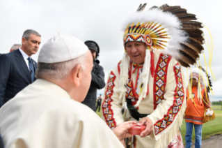 11-Viagem Apostólica ao Canadá: Encontro com as populações indígenas First Nations, Métis e Inuit