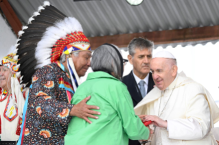17-Viaje apostólico a Canadá: Encuentro con los pueblos indígenas Primeras Naciones, Métis e Inuit