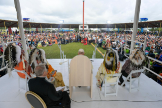 23-Apostolic Journey to Canada: Meeting with indigenous peoples, First nations, Métis and Inuit