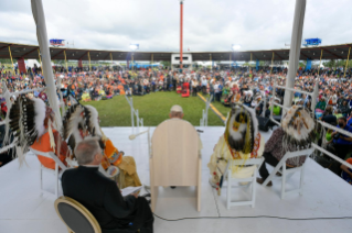 23-Voyage apostolique au Canada : Rencontre avec les peuples autochtones Premières Nations, Métis et Inuit