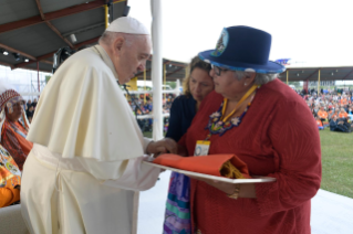 25-Viaje apostólico a Canadá: Encuentro con los pueblos indígenas Primeras Naciones, Métis e Inuit