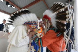 26-Viagem Apostólica ao Canadá: Encontro com as populações indígenas First Nations, Métis e Inuit