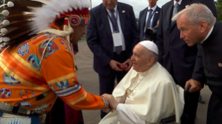 7-Viagem Apostólica ao Canadá: Encontro com as populações indígenas First Nations, Métis e Inuit