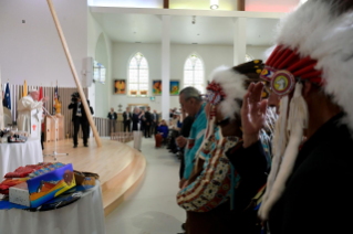 9-Viaje apostólico a Canadá: Encuentro con los pueblos indígenas y los miembros de la comunidad parroquial