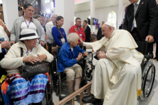 11-Viaje apostólico a Canadá: Encuentro con los pueblos indígenas y los miembros de la comunidad parroquial