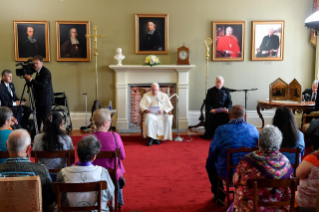 4-Apostolic Journey to Canada: Meeting with a Delegation of Indigenous Peoples in Québec  