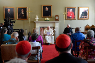 3-Apostolic Journey to Canada: Meeting with a Delegation of Indigenous Peoples in Québec  