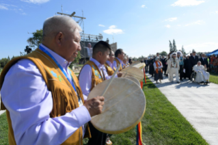 7-Viaggio Apostolico in Canada: Partecipazione al “Lac Ste. Anne Pilgrimage” e Liturgia della Parola 