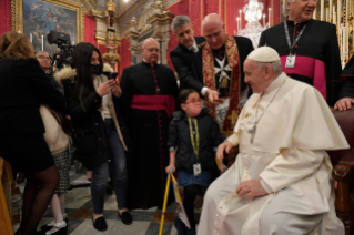 9-Voyage apostolique à Malte : Visite de la Grotte de St Paul