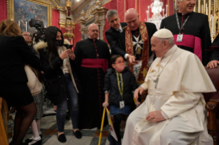 9-Apostolic Journey to Malta: Visit to the Grotto of St Paul 