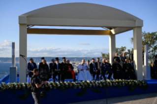 12-Apostolic Journey to Marseille: Moment of Reflection with Religious Leaders near the Memorial dedicated to sailors and migrants lost at sea 