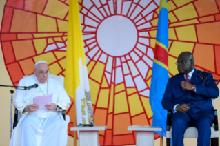 6-Viaje apostólico a la República Democrática del Congo: Encuentro con las autoridades, la sociedad civil y el Cuerpo Diplomático