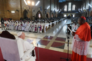 2-Apostolic Journey to the Democratic Republic of Congo: Prayer Meeting with Priests, Deacons, Consecrated Persons and Seminarians  