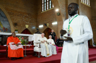 17-Apostolic Journey to the Democratic Republic of Congo: Prayer Meeting with Priests, Deacons, Consecrated Persons and Seminarians  